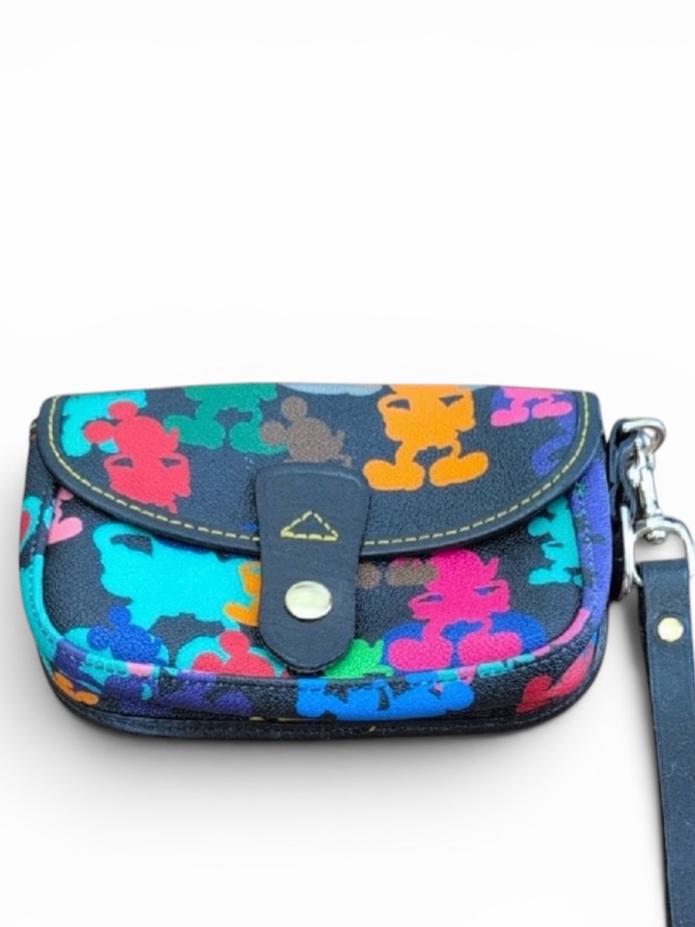 Dooney & Bourke Mickey Mouse Wonder Black Multicolor Mickey Print Wristlet